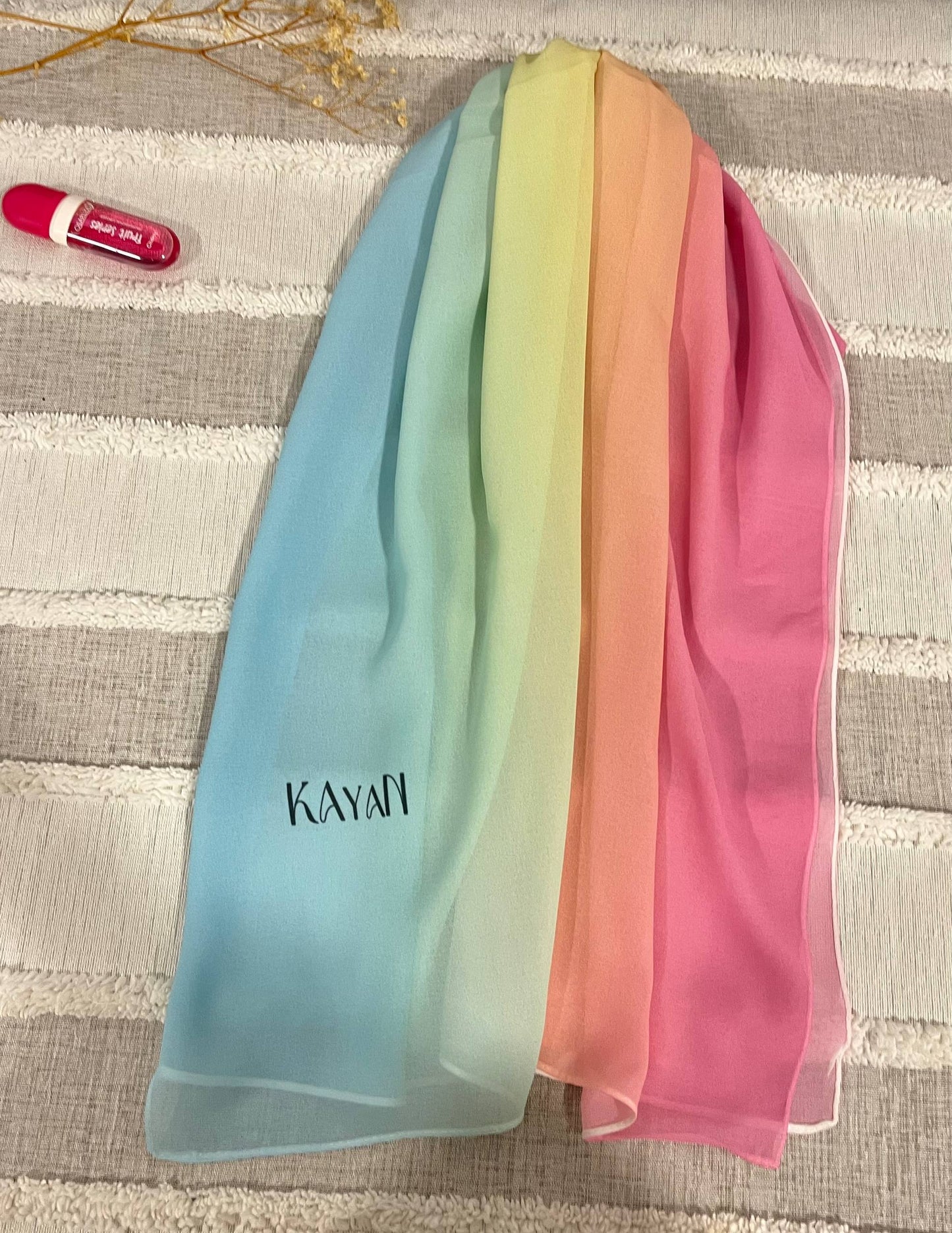 Gradient Crepe Scarf / إيشارب كريب متدرج الألوان