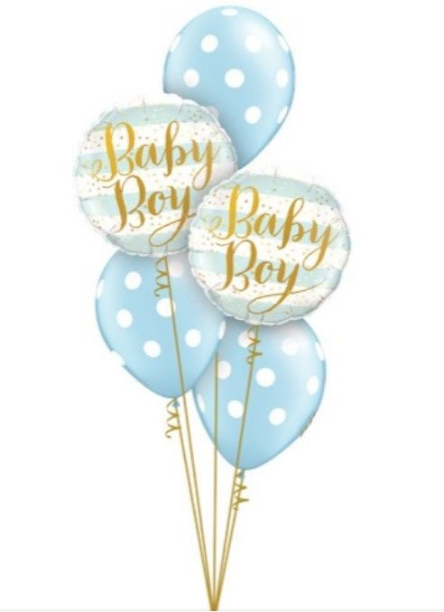Baby Boy Balloon Bouquet / مجموعة بالون بيبى بوى