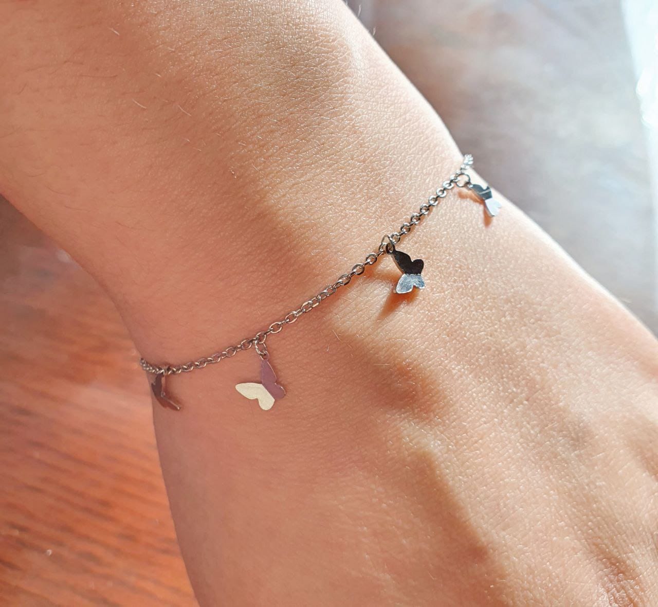Silver butterflies bracelet / أنسيال فضة فراشات
