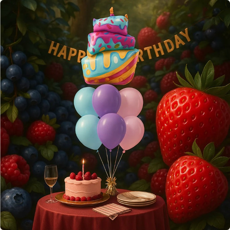 Cakes Birthday Candels Balloon / بالون تورتة