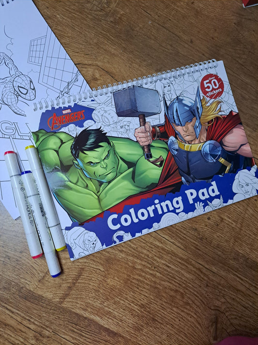 Marvel sticker and coloring book / كتاب تلوين و ستيكر مارفل