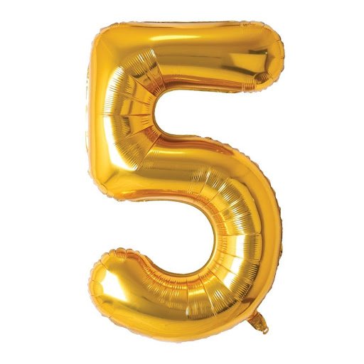 Foil Balloon Number 5 / بالون رقم 5