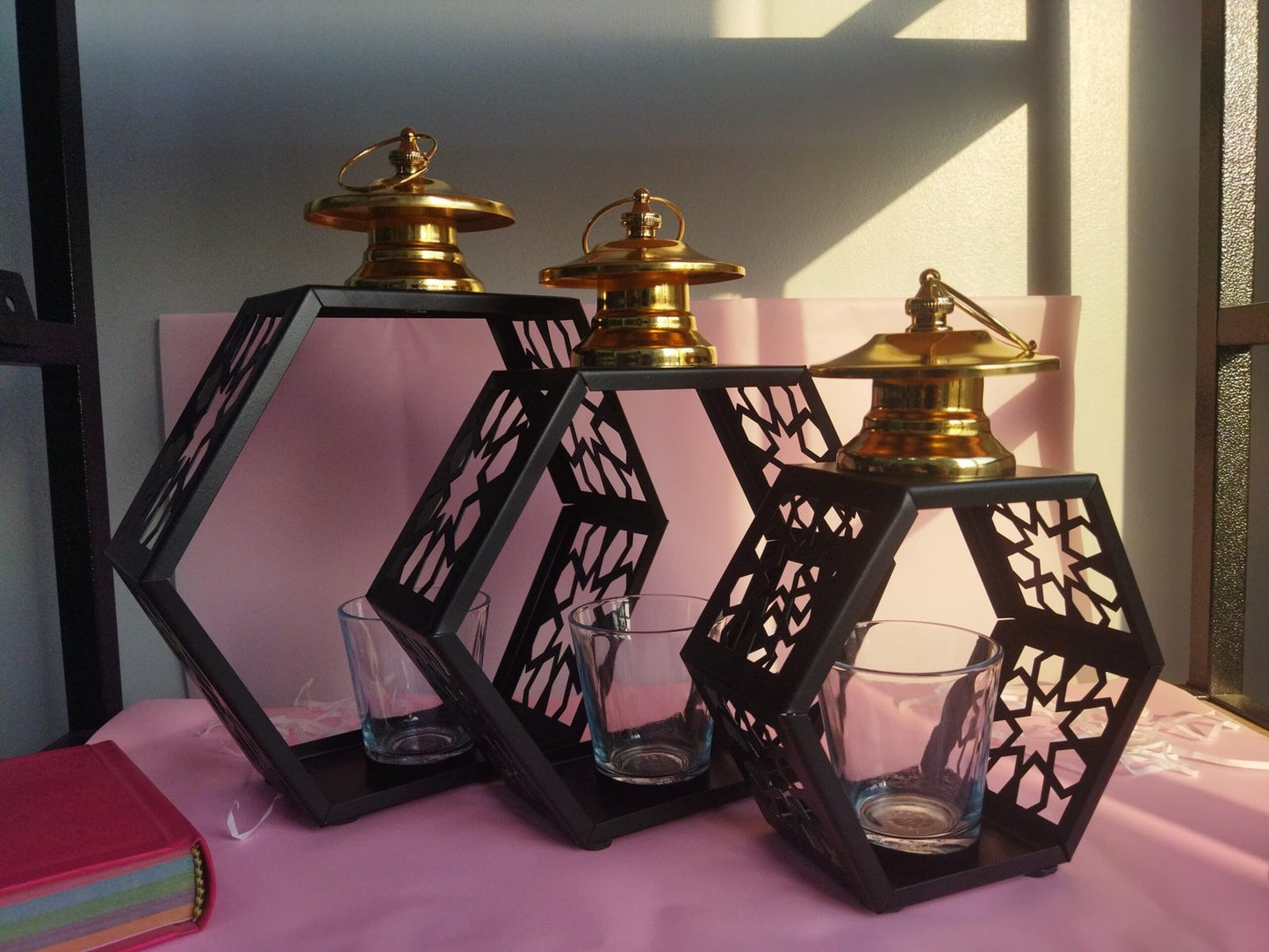 Candlestick Set 3 Pieces Hexa / طقم شمعدان سداسى