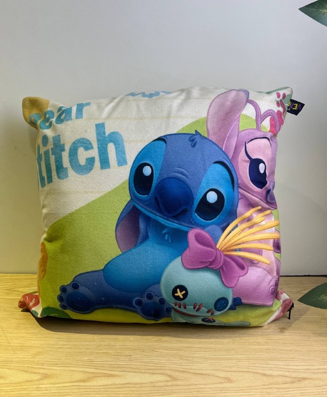 Stitch and Angel Pillow Case / غطاء كوشن