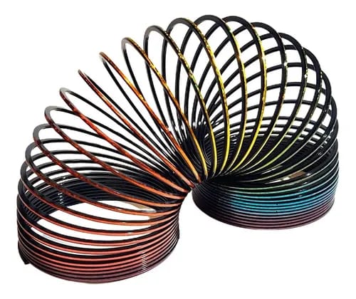 Rainbow Colored Plastic Spring Toy / لعبة زنبرك ملونة بألوان قوس قزح