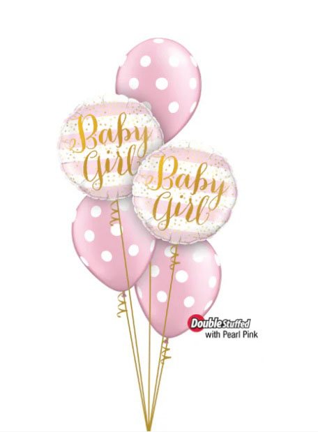 Baby Girl Balloon Bouquet / مجموعة بالون بيبى جيرل