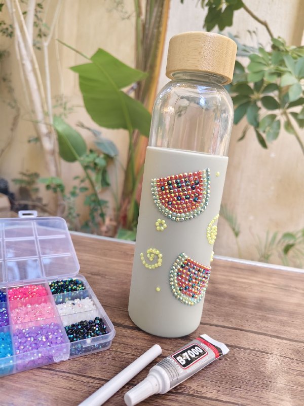 Glass Water Bottle / زجاجة مياة زجاج