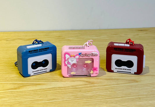 Cassette-Style Voice Recorder Keychain / ميدالية مفاتيح على شكل كاسيت