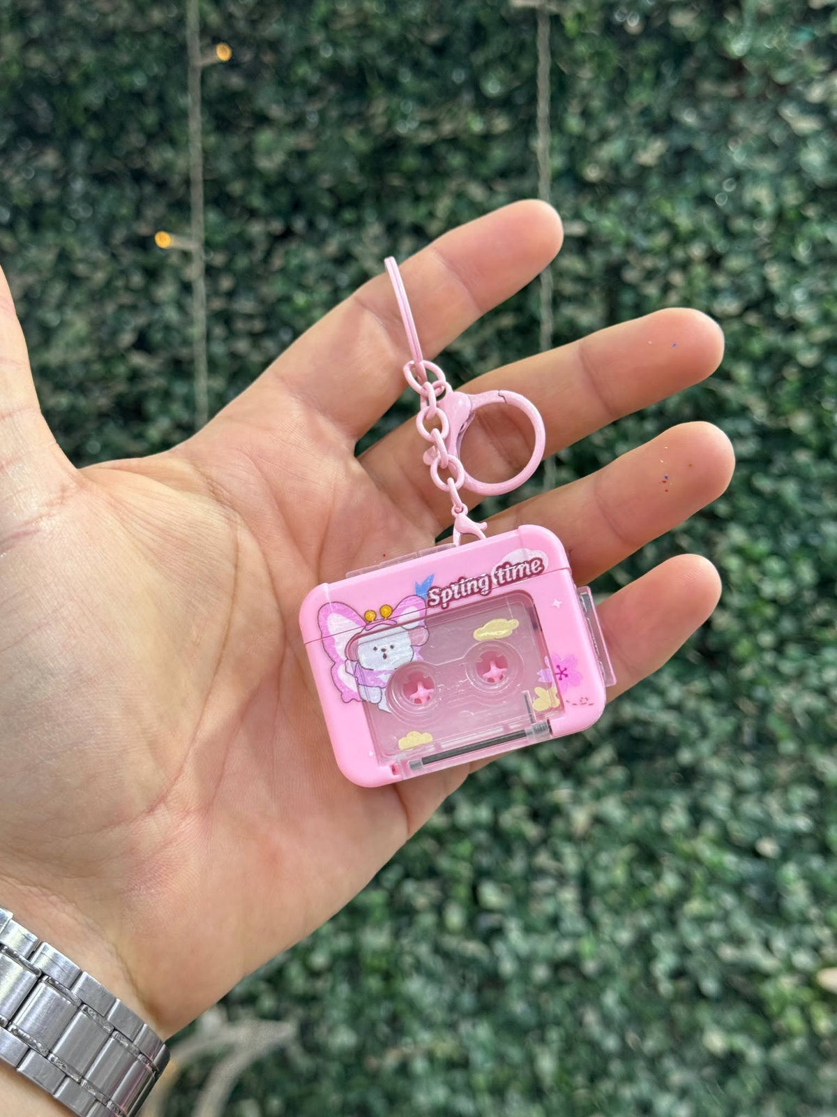 Cassette-Style Voice Recorder Keychain / ميدالية مفاتيح على شكل كاسيت