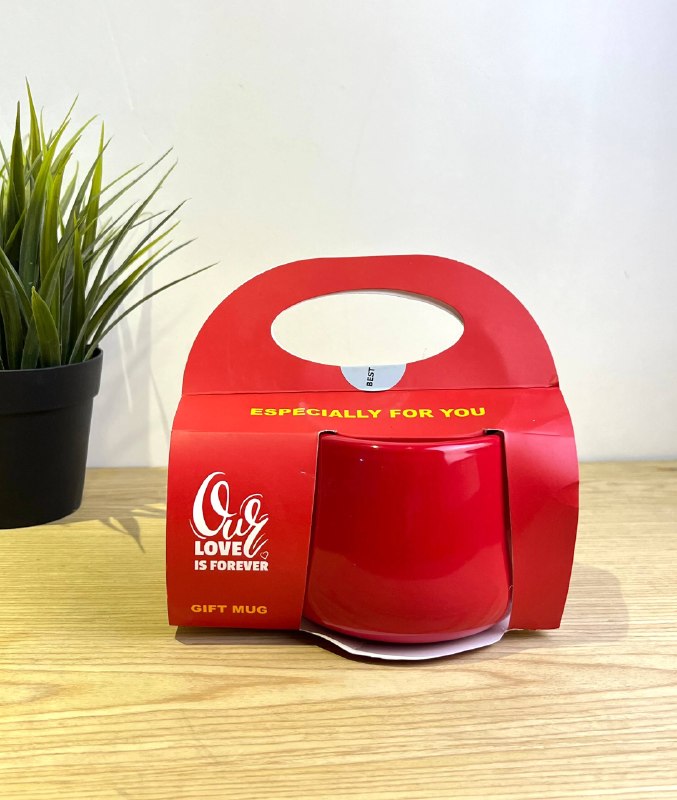 Our Love Is Forever " Red Ceramic Mug" / ماج سيراميك