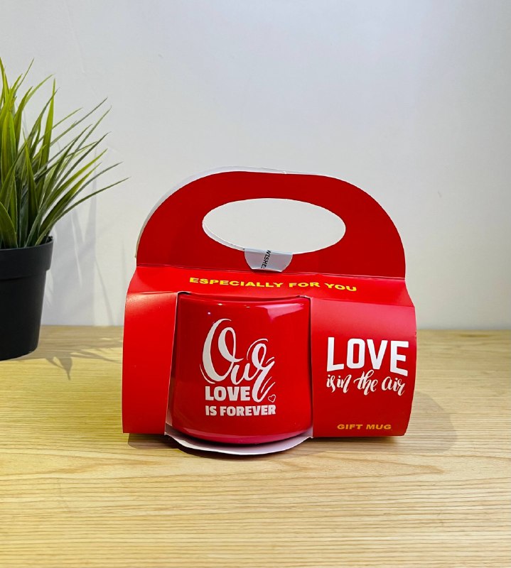 Our Love Is Forever " Red Ceramic Mug" / ماج سيراميك