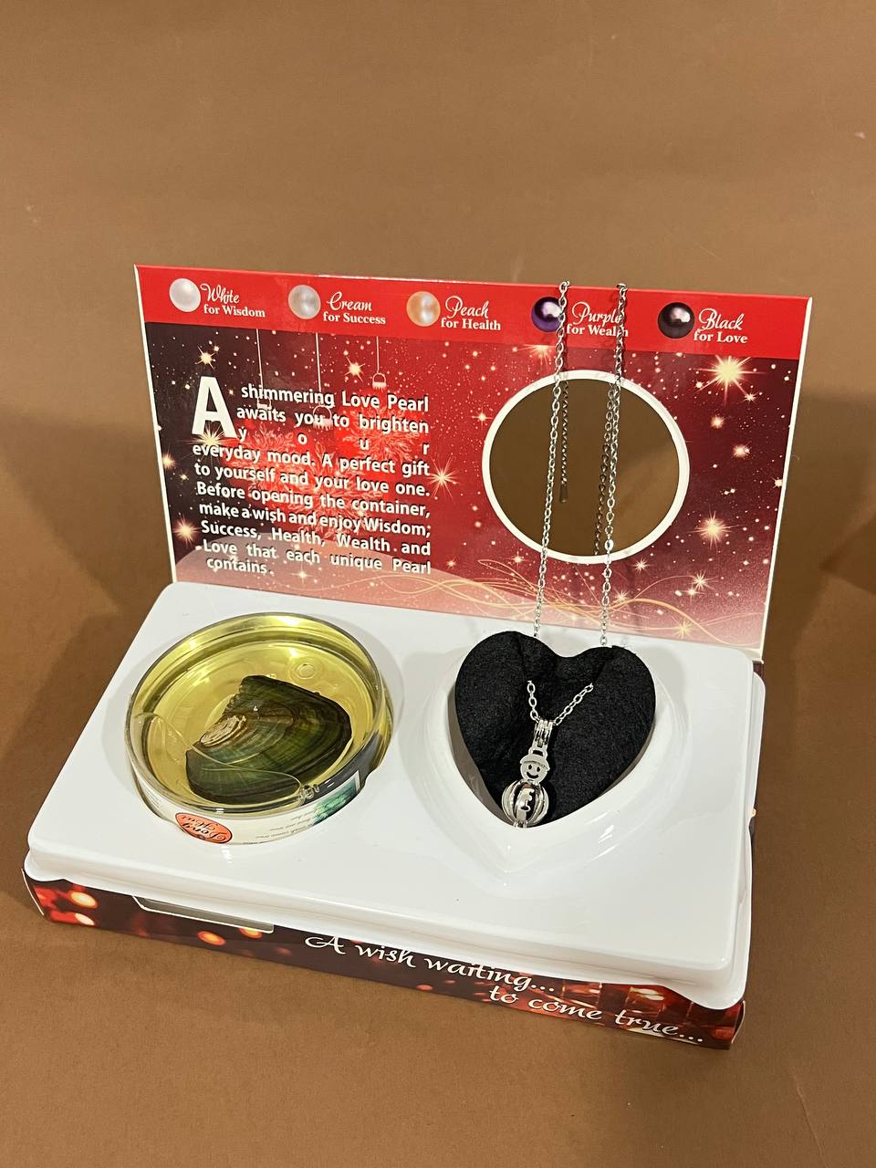 Love Pearl Creations Wish Kit with Pendant Necklace (Snowflake) / طقم أمنيات مع سلسلة على شكل نجمة الثلج